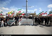 ایجاد زنجیره انسانی دور نیروگاه برق شهید مفتح همدان