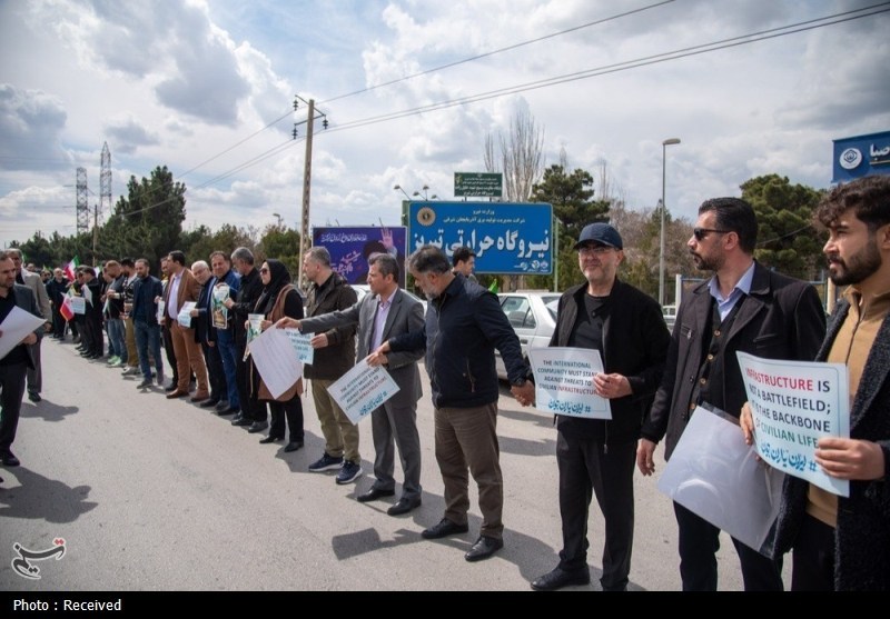 جوانان تبریز سپر نیروگاه حرارتی در تهاجم صهیونی آمریکایی به زیرساختها جنگ آمریکا و رژیم صهیونیستی علیه ایران ,