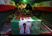 مراسم تشییع پرستار شهید حسین عشقی در مشهد