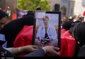 مراسم تشییع پرستار شهید حسین عشقی در مشهد