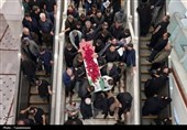 مراسم تشییع پرستار شهید حسین عشقی در مشهد