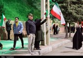 بیرق‌های برافراشته در کرمانشاه