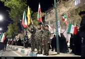 بیرق‌های برافراشته در کرمانشاه