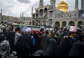 مراسم تشییع پیکر 12 شهید حملات آمریکایی - صهیونی در قم
