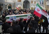 مراسم تشییع پیکر 12 شهید حملات آمریکایی - صهیونی در قم