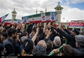 مراسم تشییع پیکر 12 شهید حملات آمریکایی - صهیونی در قم