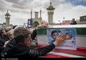 مراسم تشییع پیکر 12 شهید حملات آمریکایی - صهیونی در قم