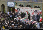 مراسم تشییع پیکر 12 شهید حملات آمریکایی - صهیونی در قم