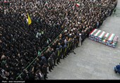 مراسم تشییع پیکر 12 شهید حملات آمریکایی - صهیونی در قم
