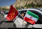 کاروان خودرویی گرامیداشت چهلم شهادت رهبر انقلاب در شیراز