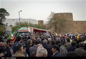 تشییع پیکر شهید سردار مجید خادمی و شهدای حملات آمریکایی ـ صهیونی در شیراز