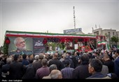 تشییع پیکر شهید سردار مجید خادمی و شهدای حملات آمریکایی ـ صهیونی در شیراز