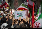 تشییع پیکر شهید سردار مجید خادمی و شهدای حملات آمریکایی ـ صهیونی در شیراز