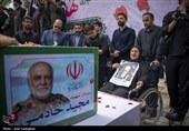 تشییع پیکر شهید سردار مجید خادمی و شهدای حملات آمریکایی ـ صهیونی در شیراز