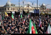 مراسم عزاداری چهلمین روز شهادت رهبر انقلاب در همدان