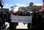 مراسم عزاداری چهلمین روز شهادت رهبر انقلاب در همدان