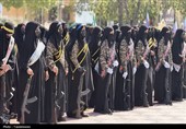 رژه نظامی بانوان بسیجی بخش رضویه مشهد+عکس