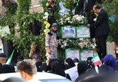 تشییع باشکوه چهار شهید جنایت آمریکا و رژیم صهیونیستی در بهارستان