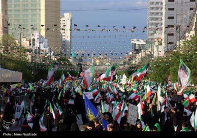 مراسم عزاداری چهلمین روز شهادت رهبر انقلاب در مشهد