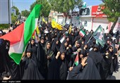 راهپیمایی استکبارستیزی و ضدصهیونیستی نمازگزاران جمعه در بوشهر