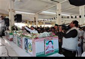 تشییع پیکر مطهر 2 شهید جنگ رمضان در دشتستان