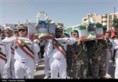 تشییع پیکر مطهر 2 شهید جنگ رمضان در دشتستان