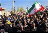 تشییع پیکر شهید خادمی در زادگاهش‌