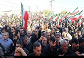 تشییع پیکر شهید خادمی در زادگاهش‌