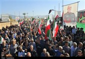 تشییع پیکر شهید خادمی در زادگاهش‌