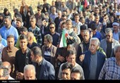 تشییع پیکر شهید خادمی در زادگاهش‌