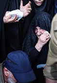 تشییع پیکر شهید 10 ماه به همراه خانواده