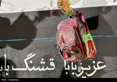 ورود خانواده شهدای دانش‌آموز میناب به حرم مطهر حضرت معصومه(س)