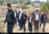 بازدید استاندار از آبشار کمردوغ قلعه رئیسی