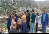 بازدید استاندار از آبشار کمردوغ قلعه رئیسی