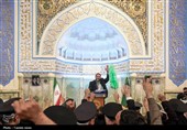 آئین وداع با پیکر پنج  شهید جنگ رمضان در حرم مطهر رضوی