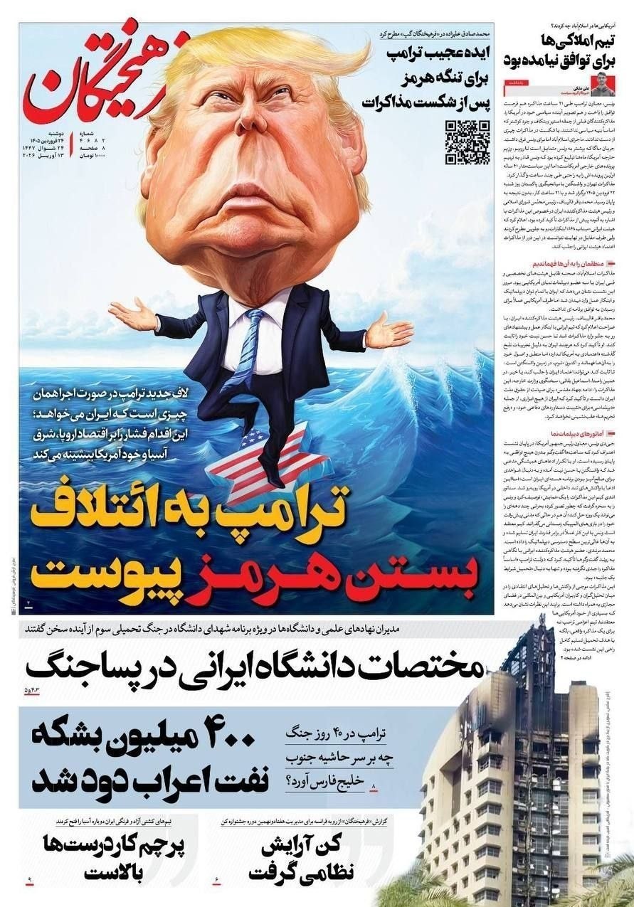 روزنامه وطن امروز , روزنامه کیهان , روزنامه خراسان , روزنامه جوان , روزنامه همشهری , روزنامه جام جم , روزنامه فرهیختگان , 