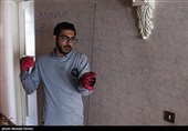 گروه های جهادی پای کار منازل آسیب دیده جنگ رمضان
