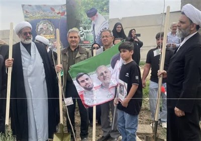 غرس 234 نهال در موقوفه گوهرشاد؛ یادبود شهدای میناب در پویش «سرو ایران»