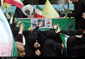 اجتماع صادقیون در میدان شهدای مشهد؛ تشییع پیکر 2 شهید