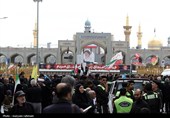 اجتماع صادقیون در میدان شهدای مشهد؛ تشییع پیکر 2 شهید