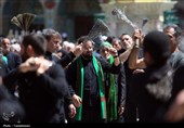 عرض ارادت دسته‌جات عزاداری امام صادق (ع) در حرم حضرت معصومه(س)