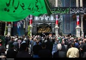 عرض ارادت دسته‌جات عزاداری امام صادق (ع) در حرم حضرت معصومه(س)