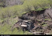 رانش زمین در روستای «لشکان» اشکور گیلان