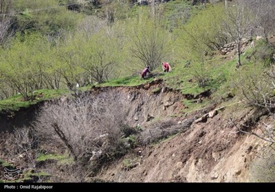 رانش زمین در روستای «لشکان» اشکور گیلان