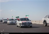 رژه خودرویی کاشانی‌ها به مجتمع احمدی‌روشن/تاکید بر احقاق حق هسته‌ای