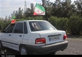 رژه خودرویی کاشانی‌ها به مجتمع احمدی‌روشن/تاکید بر احقاق حق هسته‌ای
