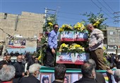 تشییع باشکوه شهدای جنایت آمریکایی ـ صهیونی در شهر گلستان+تصاویر