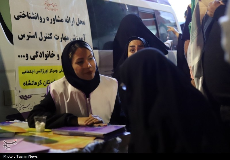 فعالیت مواکب در تجمعات شبانه کرمانشاه