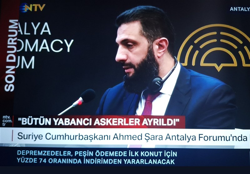 کشور ترکیه , احمد الشرع , 