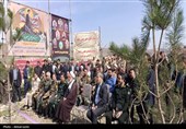 افتتاح بوستان شهدای جنگ رمضان و غرس 1000 نهال در اردبیل